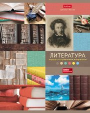 Тетрадь предметная ЛИТЕРАТУРА 46л А5ф С интерактивн.справочн.инф. ЛИНИЯ на скобе Обложка мел.картон
